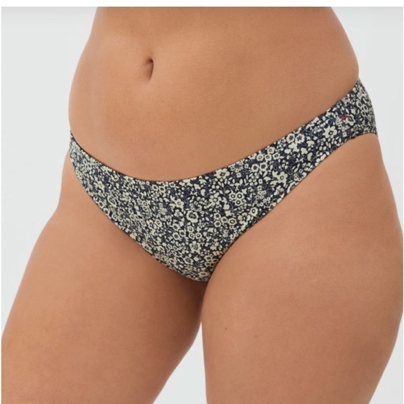 NWT EVERLANE Bikini Bottom Navy Floral - Picture 1 of 16